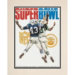 Wall Art|Photos^New York Jets 1969 Jets Vs. Colts 10.5" X 14" Matted Super Bowl III Program