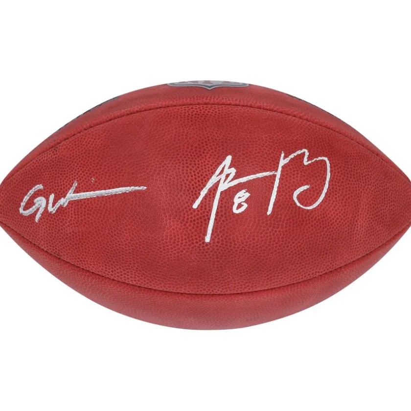 Autographed Items|Footballs^New York Jets Aaron Rodgers & Garrett Wilson Dual-Signed Duke Full Color Football