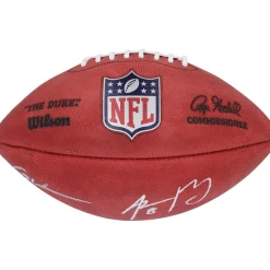 Autographed Items|Footballs^New York Jets Aaron Rodgers & Garrett Wilson Dual-Signed Duke Full Color Football