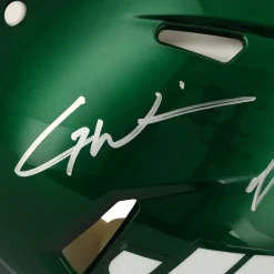 Autographed Items|Helmets^New York Jets Aaron Rodgers & Garrett Wilson Autographed Riddell Speed Authentic Helmet
