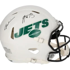 Autographed Items^New York Jets Aaron Rodgers & Garrett Wilson Autographed Riddell Flat White Speed Authentic Helmet