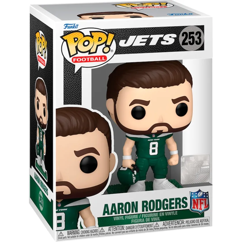 Figurines & Globes|Toys & Outdoor Games^New York Jets Aaron Rodgers #253 Funko Pop! Vinyl Figure