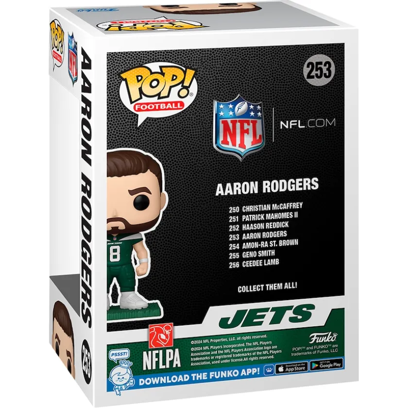 Figurines & Globes|Toys & Outdoor Games^New York Jets Aaron Rodgers #253 Funko Pop! Vinyl Figure