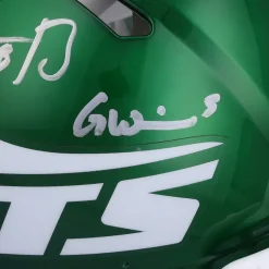 Autographed Items|Helmets^New York Jets Aaron Rodgers, Breece Hall & Garrett Wilson Autographed 2024 Riddell Speed Authentic Helmet