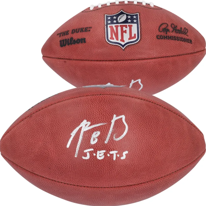 Autographed Items|Footballs^New York Jets Aaron Rodgers Autographed Duke Full Color Football With "J-E-T-S" Inscription