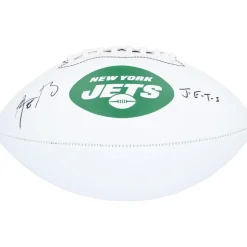 Autographed Items|Footballs^New York Jets Aaron Rodgers Autographed Franklin White Panel Football With 