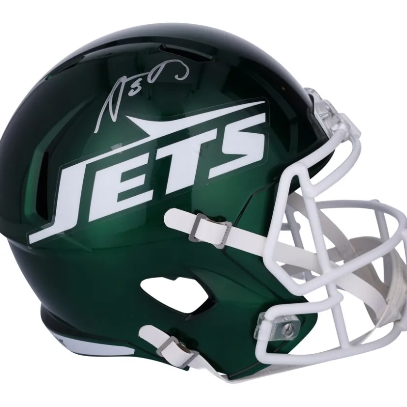 Autographed Items|Helmets^New York Jets Aaron Rodgers Autographed Riddell 2023 Alternate Speed Replica Helmet
