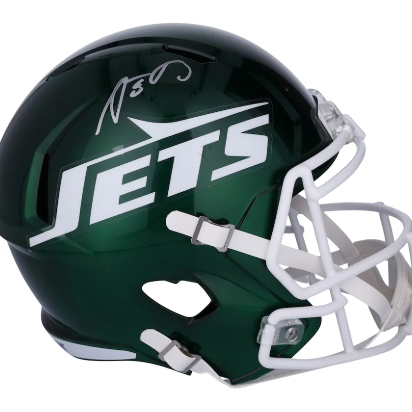 Autographed Items|Helmets^New York Jets Aaron Rodgers Autographed Riddell 2023 Alternate Speed Replica Helmet