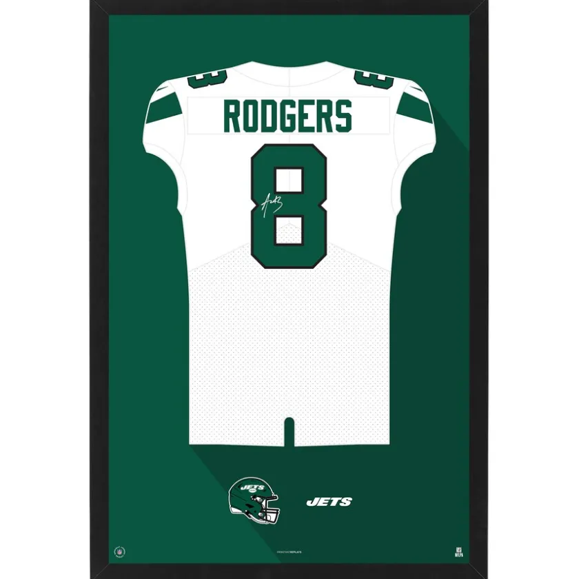 Wall Art|Wall Art^New York Jets Aaron Rodgers Away Jersey Framed Art Print