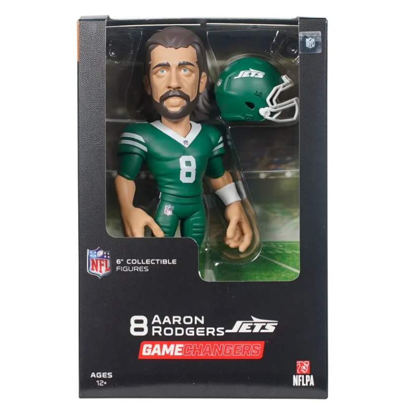 Figurines & Globes|Toys & Outdoor Games^New York Jets Aaron Rodgers Series 5 GameChanger 6" Vinyl Figurine - Look For Rare Solid Color Variants