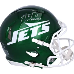 Autographed Items|Helmets^New York Jets Aaron Rodgers Autographed 2024 Riddell Speed Authentic Helmet With "4X NFL MVP" Inscription - Limited Edition Of 6
