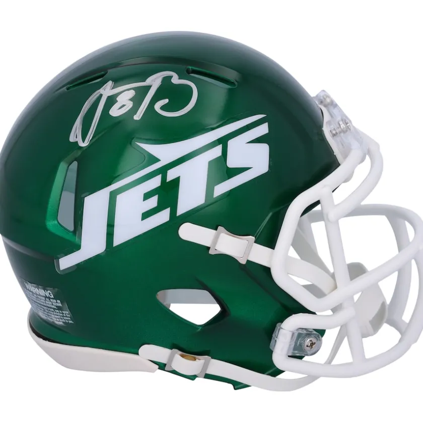Autographed Items|Helmets^New York Jets Aaron Rodgers Autographed 2024 Riddell Speed Mini Helmet