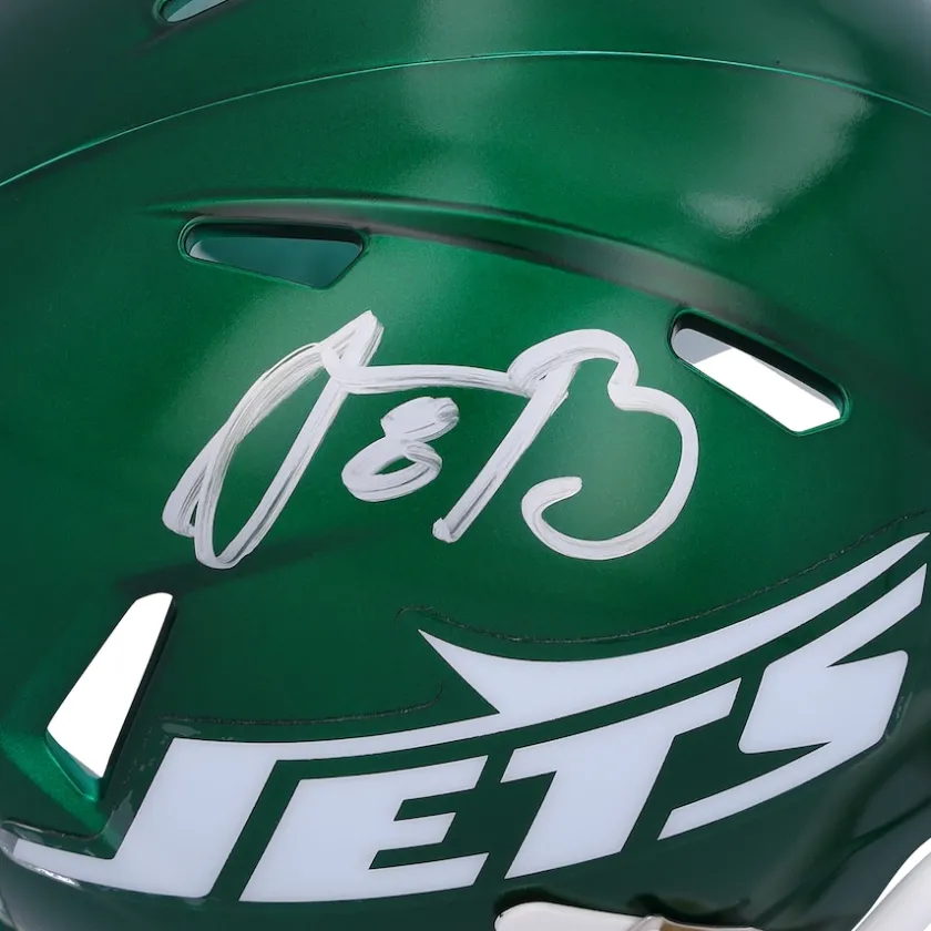 Autographed Items|Helmets^New York Jets Aaron Rodgers Autographed 2024 Riddell Speed Mini Helmet