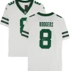 Autographed Items|Collectible Jerseys^New York Jets Aaron Rodgers Autographed White F.U.S.E. Nike Limited Jersey