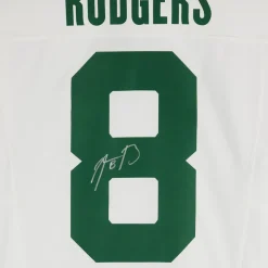 Autographed Items|Collectible Jerseys^New York Jets Aaron Rodgers Autographed White F.U.S.E. Nike Limited Jersey