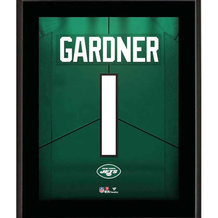 Plaques^New York Jets Ahmad Sauce Gardner 10.5" X 13" Jersey Number Sublimated Player Plaque