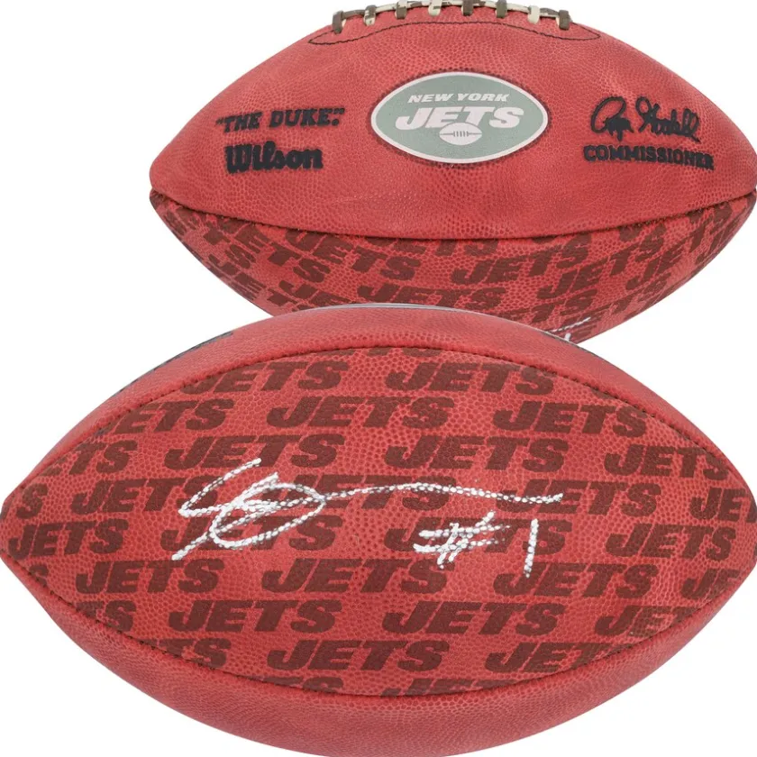 Autographed Items|Footballs^New York Jets Ahmad Sauce Gardner Autographed Duke Showcase Football