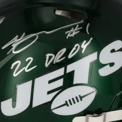 Autographed Items|Helmets^New York Jets Ahmad Sauce Gardner Autographed Riddell Speed Authentic Helmet With 