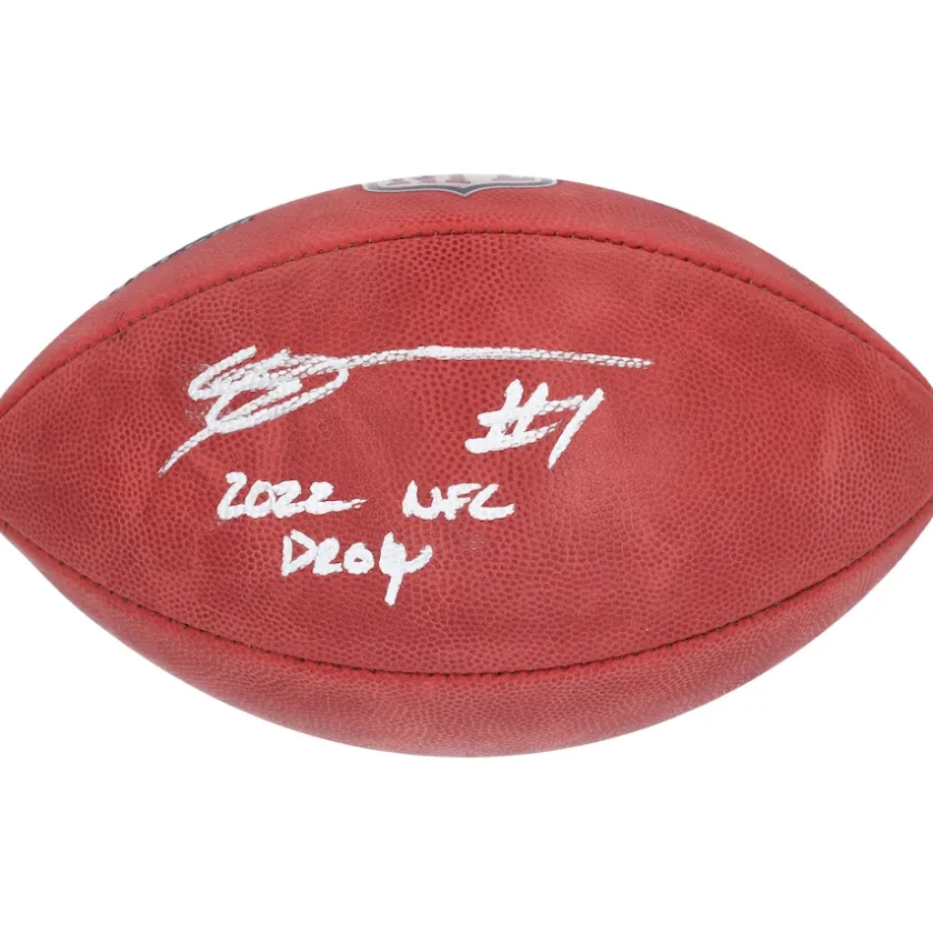 Autographed Items|Footballs^New York Jets Ahmad Sauce Gardner Autographed Wilson Duke Full Color Football With "2022 NFL DROY" Inscription