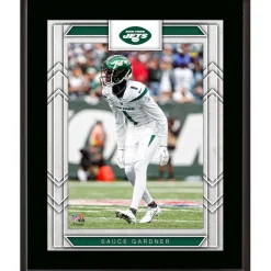 Wall Art|Photos^New York Jets Ahmad Sauce Gardner Framed 10.5" X 13" Sublimated Player Plaque