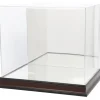Display Cases^New York Jets Antique Mahogany Helmet Display Case With Mirror Back
