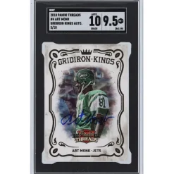 Trading Cards^New York Jets Art Monk Autographed 2010 Panini Threads Gridiron Kings #4 #5/10 SGC Authenticated 9.5/10 Card