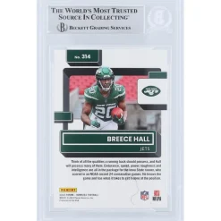 Trading Cards^New York Jets Breece Hall Autographed 2022 Panini Donruss Rated Rookie #314 Beckett Fanatics Witnessed Authenticated Rookie Card
