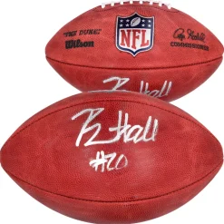 Footballs^New York Jets Breece Hall Autographed NFL Duke Full Color Football