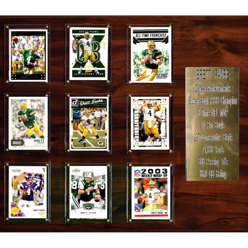 Plaques|Prints & Artwork^New York Jets Brett Favre 15'' X 18'' Plaque