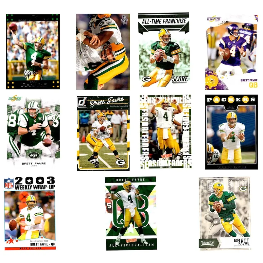 Prints & Artwork|Trading Cards^New York Jets Brett Favre Trading Cards Set