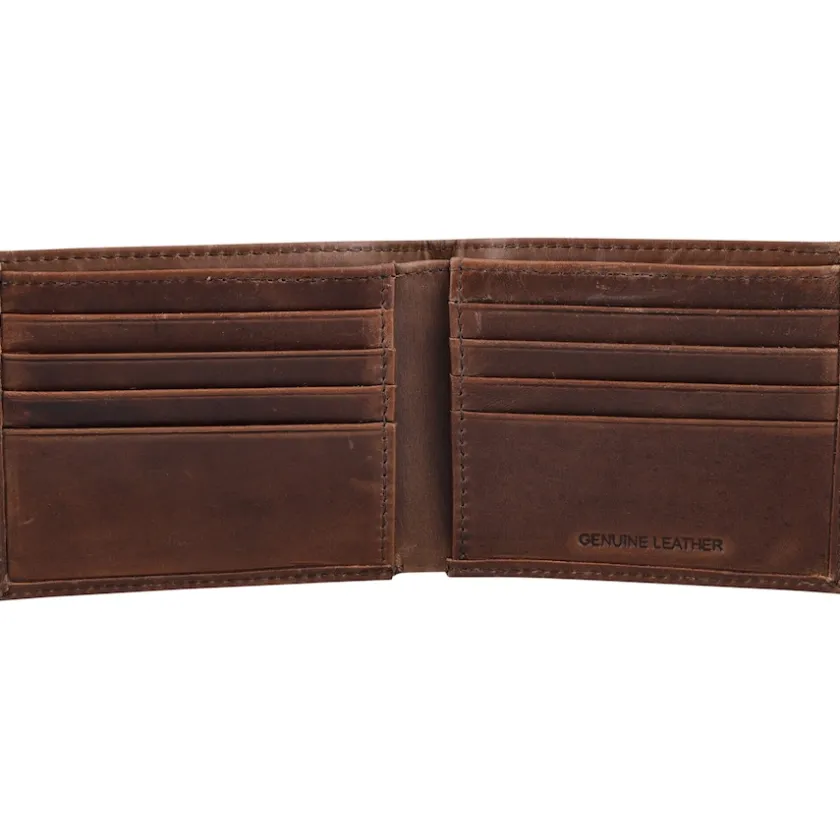 Accessories|Checkbooks-Wallets^New York Jets Brown Bifold Leather Wallet