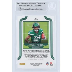Trading Cards^New York Jets Garrett Wilson Autographed 2022 Panini Donruss Elite Series Rookies #ESR-6 Beckett Fanatics Witnessed Authenticated Rookie Card