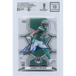 Trading Cards^New York Jets Garrett Wilson Autographed 2022 Panini Mosaic NFL Debut #276 Beckett Fanatics Witnessed Authenticated 9/10 Rookie Card