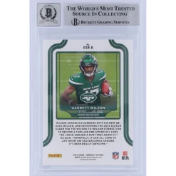 Trading Cards^New York Jets Garrett Wilson Autographed 2022 Panini Donruss Elite Series Rookies #ESR-6 Beckett Fanatics Witnessed Authenticated 10 Rookie Card