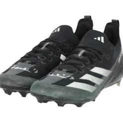 Cleats & Shoes|Autographed Items^New York Jets Garrett Wilson Autographed Game-Used Black/Gray Adidas Cleats From The 2023 NFL Season