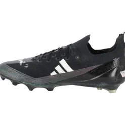 Cleats & Shoes|Autographed Items^New York Jets Garrett Wilson Autographed Game-Used Black/Gray Adidas Cleats From The 2023 NFL Season
