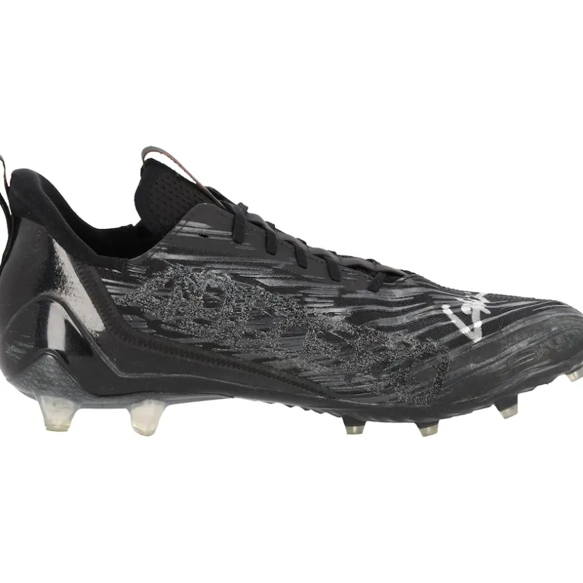 Autographed Items|Cleats & Shoes^New York Jets Garrett Wilson Autographed Game-Used Black Adidas Cleats From The 2023 NFL Season