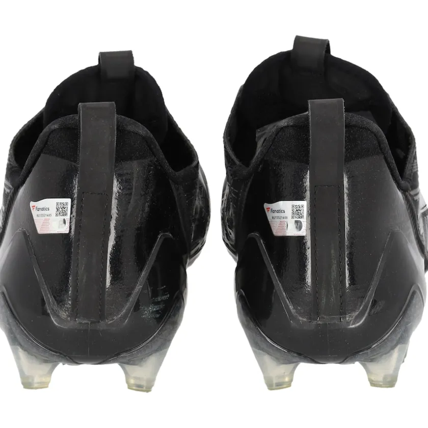 Autographed Items|Cleats & Shoes^New York Jets Garrett Wilson Autographed Game-Used Black Adidas Cleats From The 2023 NFL Season