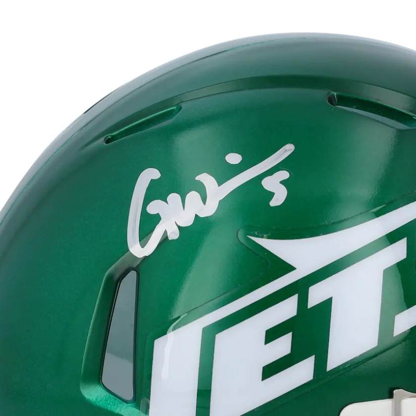 Autographed Items|Helmets^New York Jets Garrett Wilson Autographed 2024 Ridell Speed Mini Helmet