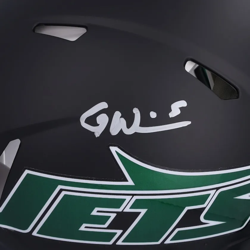 Autographed Items|Helmets^New York Jets Garrett Wilson Autographed 2024 Alternate Riddell Speed Authentic Helmet