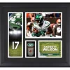 Photos^New York Jets Garrett Wilson Framed 15" X 17" Player Collage With A Piece Of Game-Used Ball