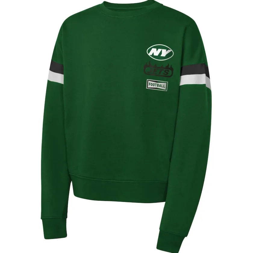 Sweatshirts & Fleece|Kids^New York Jets Girl's Green Eternal Love Pullover Sweatshirt