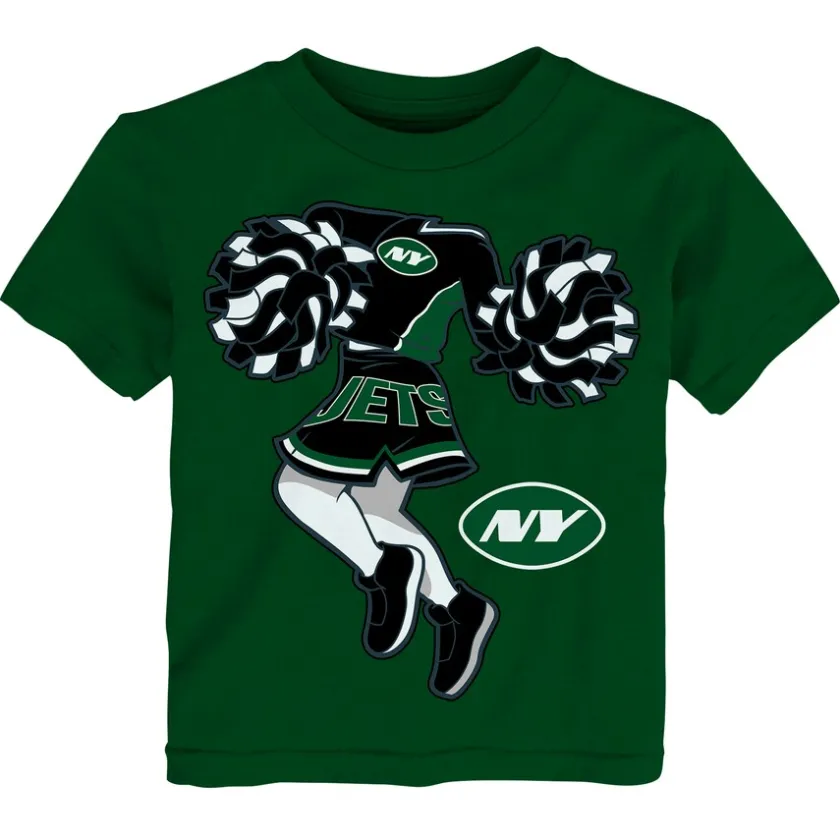 T-Shirts|Kids^New York Jets Girls Toddler Green Cheerleader T-Shirt