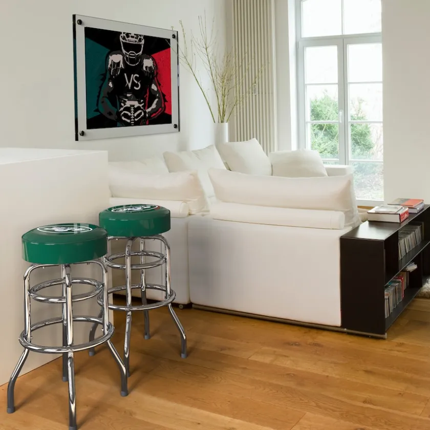 Furniture^New York Jets Imperial Team Chrome Bar Stool
