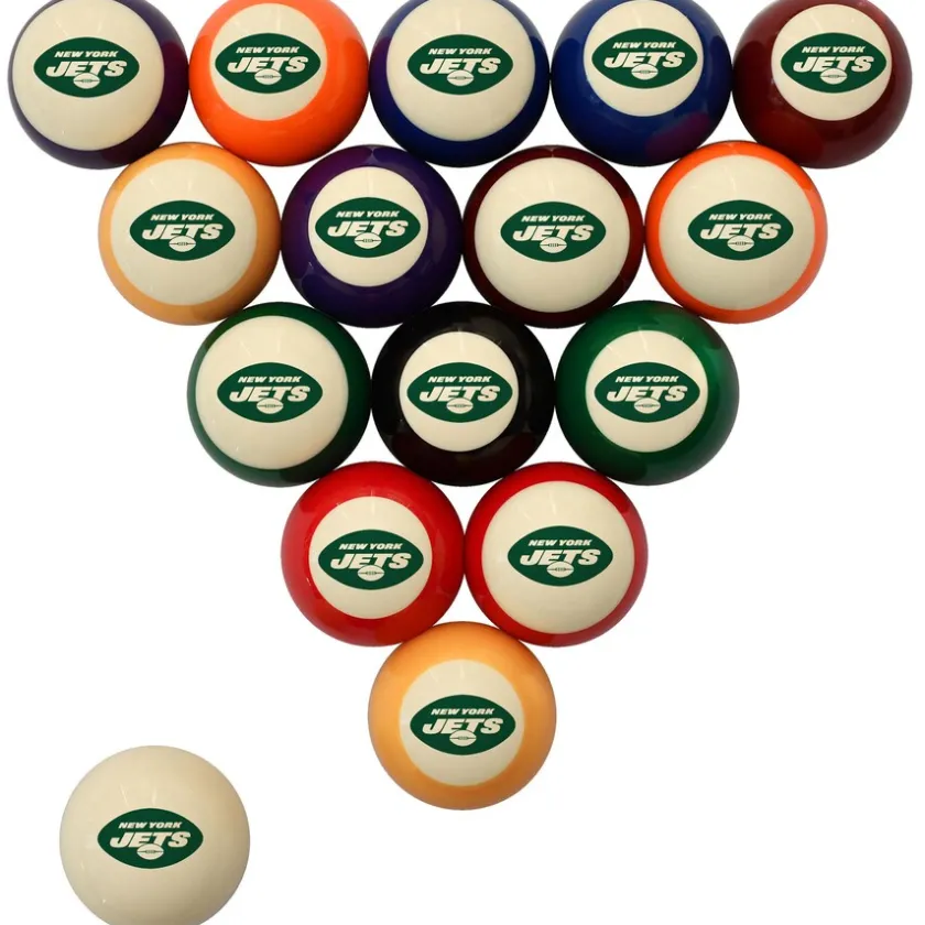 Toys & Games^New York Jets Imperial Cream Retro Billiard Ball Set