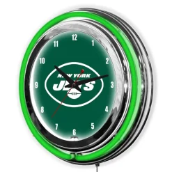 Clocks^New York Jets Imperial 14'' Neon Clock