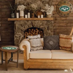 Clocks^New York Jets Imperial Oak Barrel Clock