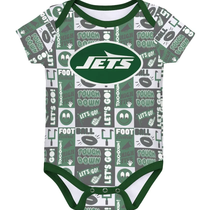 Rompers^New York Jets Infant Play Day Three-Pack Bodysuit Set