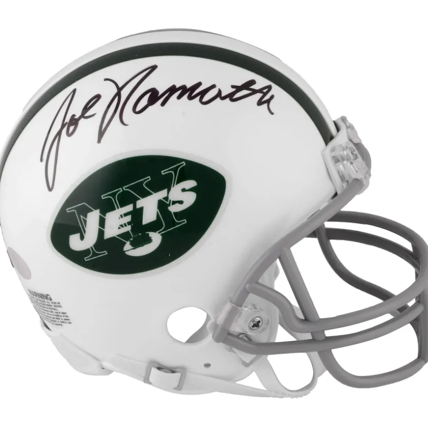 Autographed Items|Helmets^New York Jets Joe Namath Autographed Riddell Throwback Mini Helmet