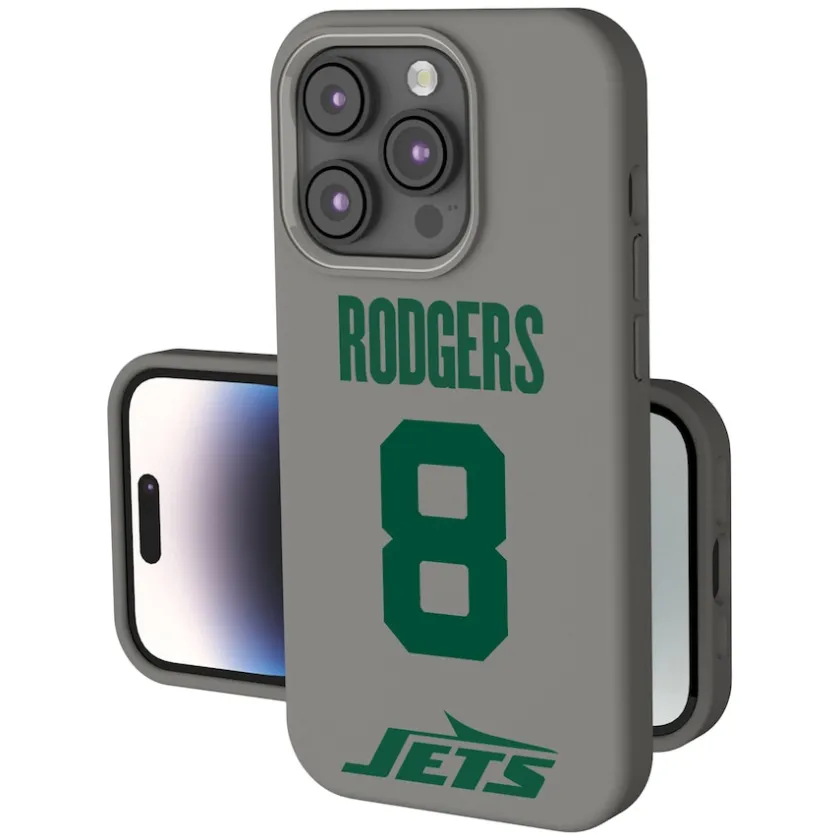 Phone Cases|Electronics^New York Jets Keyscaper Aaron Rodgers Gray Ready Soft Touch IPhone Case